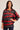 Saloos Women's Asymmetrical Stripes Dolman Sleeve Top