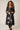 Saloos Women's Black Floral Layered Dress with Long Chiffon Cardigan