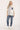 Saloos Women's Cotton Contrast Panel Stripe Button-Down Shirt