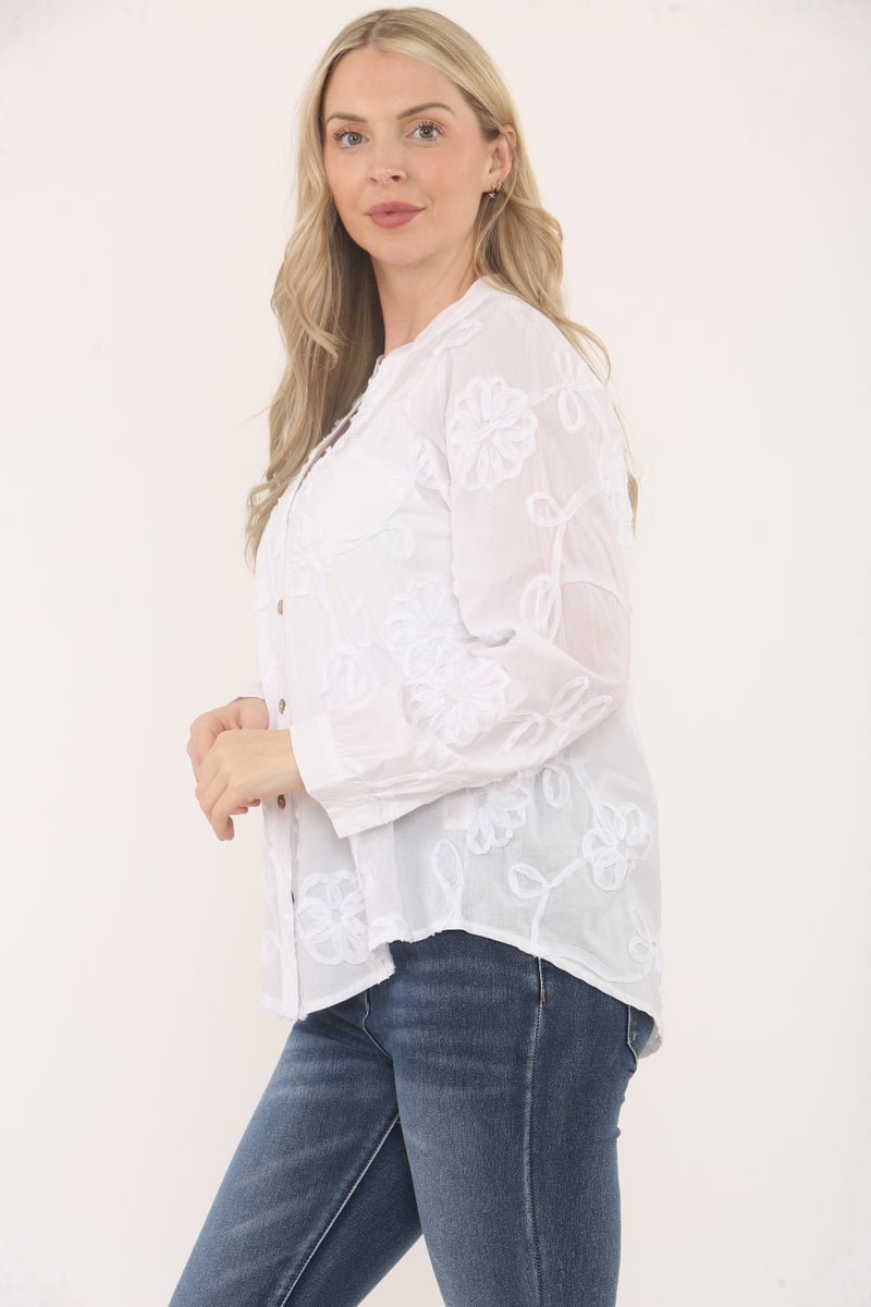 White Embroidery Blouse main image 1