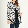 3Q Cardigan Cream / UK: 12 - EU: 38 - US: S Animal Printed Knitted Cardigan