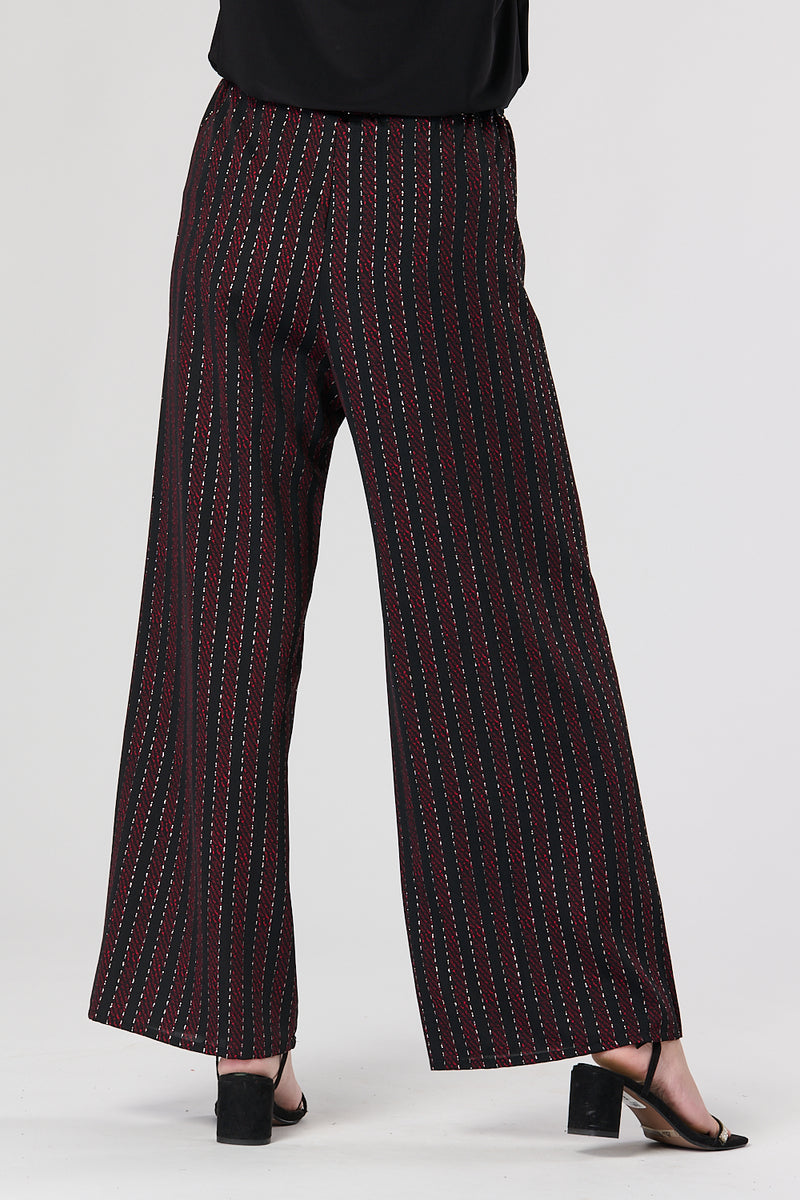 Saloos Striped Trousers with Foil Lines