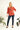 Saloos Women's Cotton Top – Relaxed Fit Casual Tunic with 3/4 Roll-Tab Sleeves & Round Neck