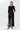 Saloos Women’s Black Wide Leg Trousers with Abstract Print Hem