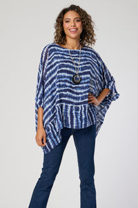 Saloos Square Shape Chiffon Top with Necklace
