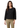 Saloos Women's Black Textured Jacket with Round Neck, Button Front and 3/4 Sleeves