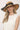 Saloos Women's Wide Brim Straw Hat with Polka Dot Bow