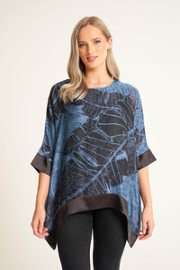 1H Top Teal / UK: 10 - EU: 36 - US: XS Chic Silk-Look Top with Necklace