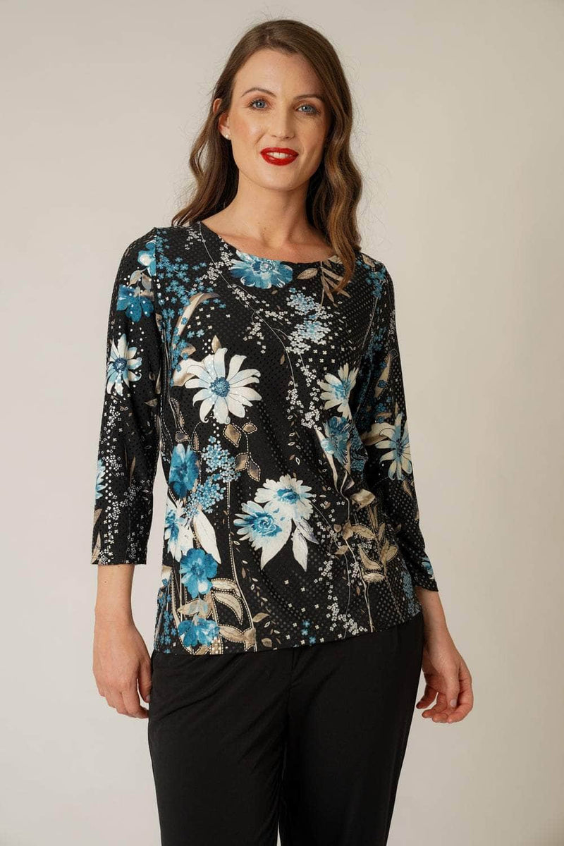 1P Top Floral Stretch Top