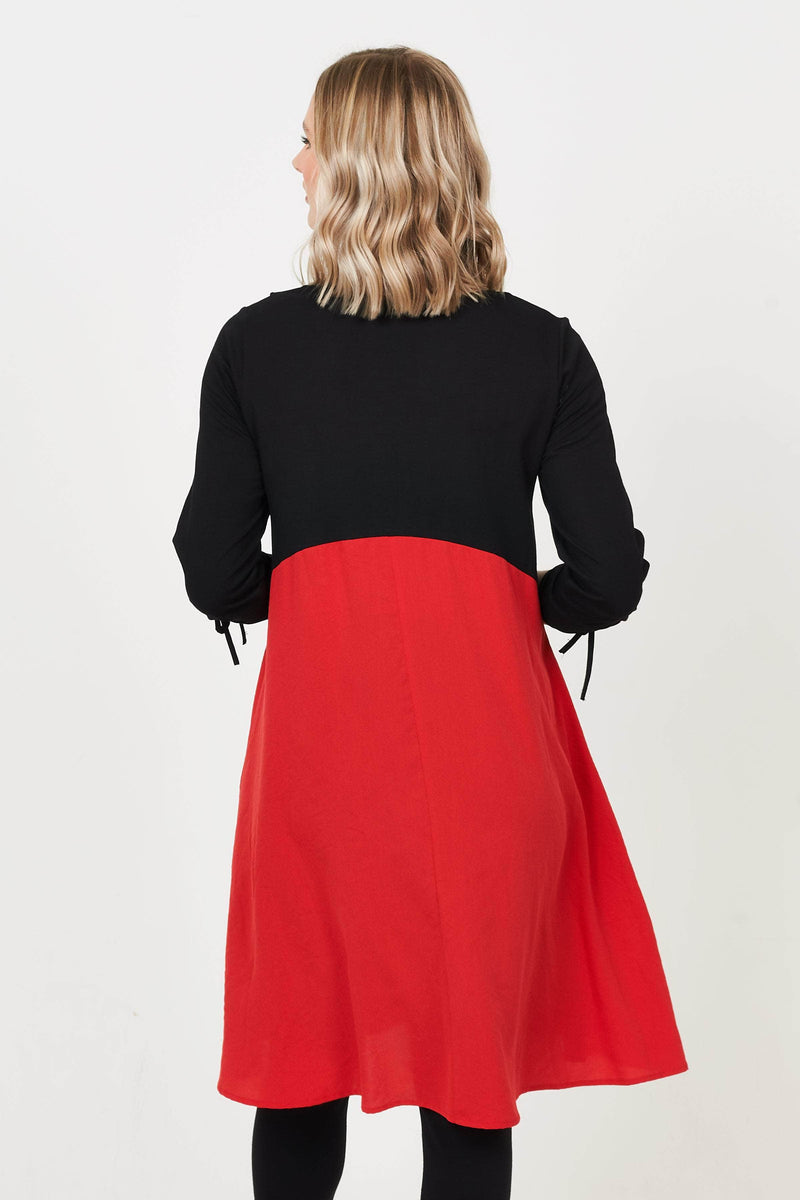 2E Dress Applique Colour Block Midi Dress