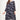 Saloos Dress 10 / dark blue Calligraphic Chiffon Midi-Dress with Necklace