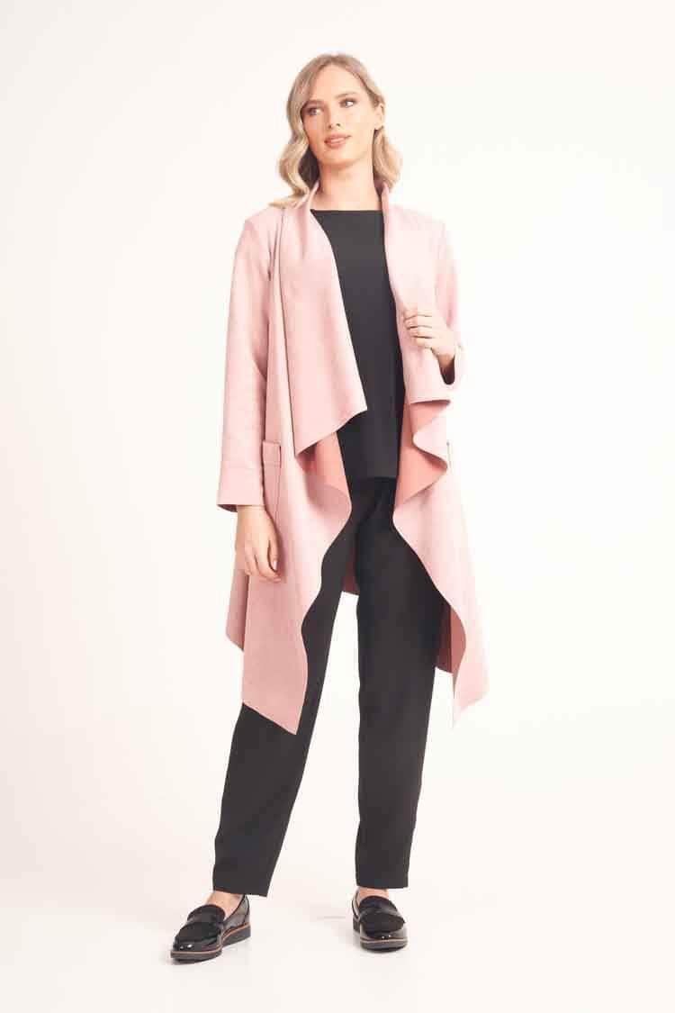 Saloos Soft Touch Long Waterfall Jacket with Pockets