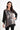 Saloos Top 10 / Black Silk Look A-Line Elliptical Top