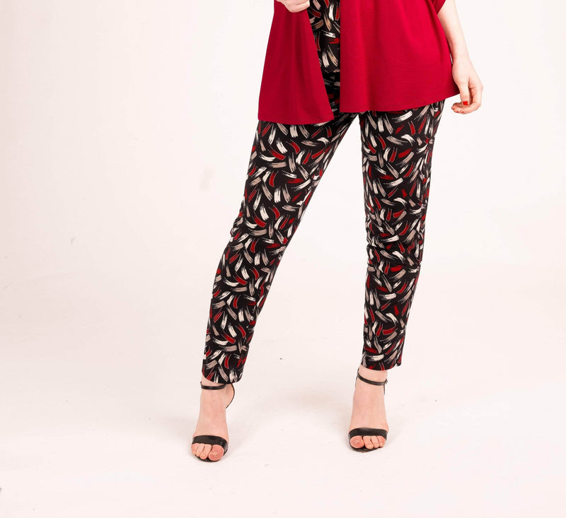 Saloos Trousers Confetti Print Tapered Trousers