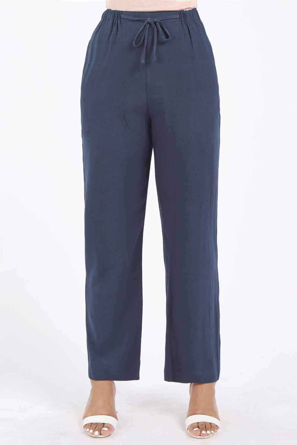 Saloos Trousers Essential Textured Wide-Leg Trousers