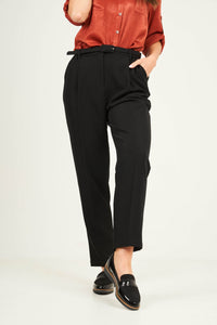 Saloos Trousers Ovoid Tapered Trousers with Belt