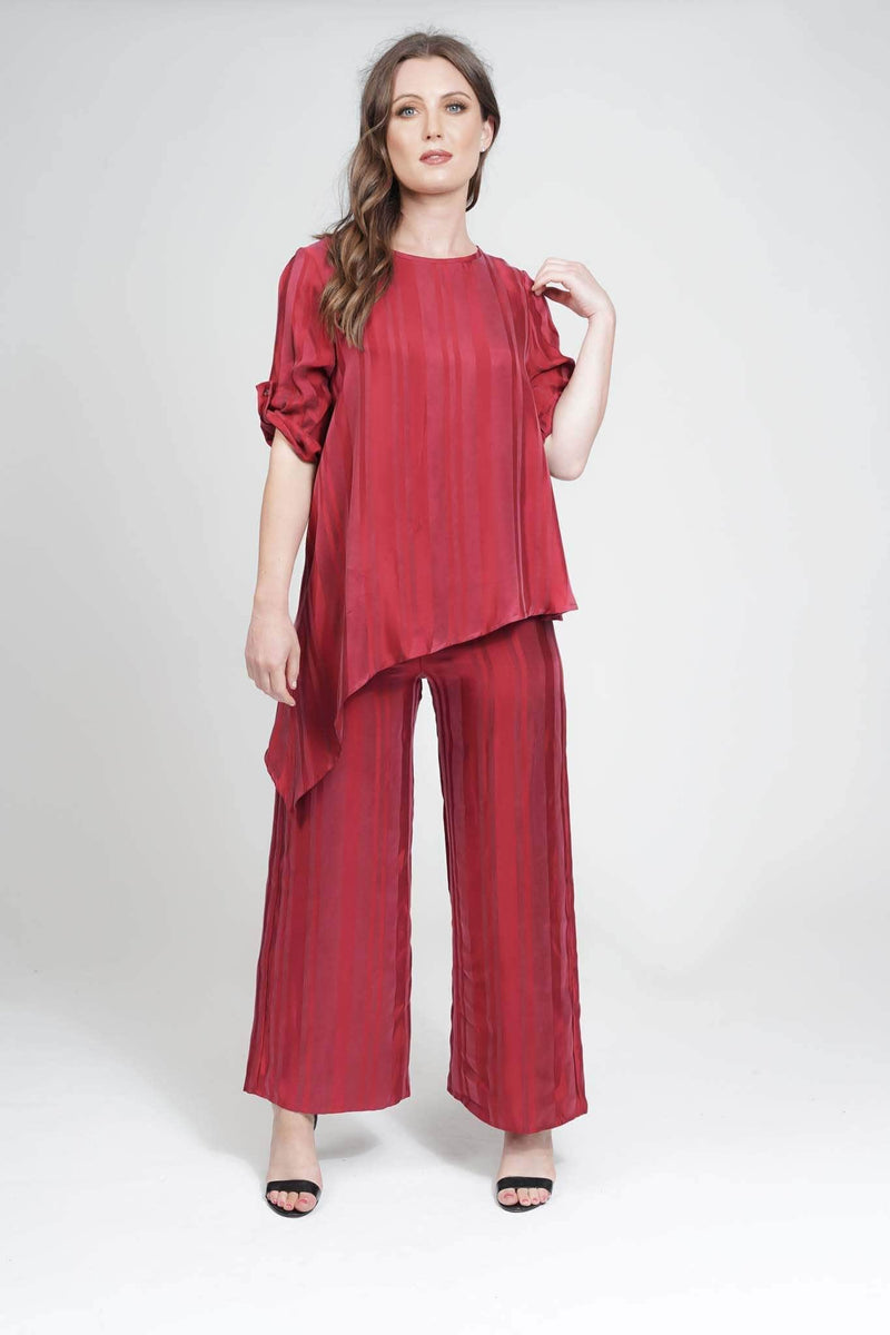 Saloos Trousers Striped Silk Touch Trousers