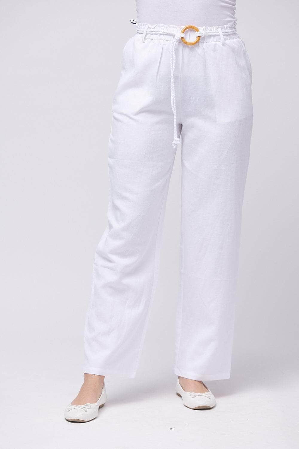 Saloos Trousers White / UK: 10 - EU: 36 - US: XS 7157-A